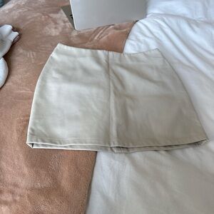 Women's Mini Skirt in Light Cream